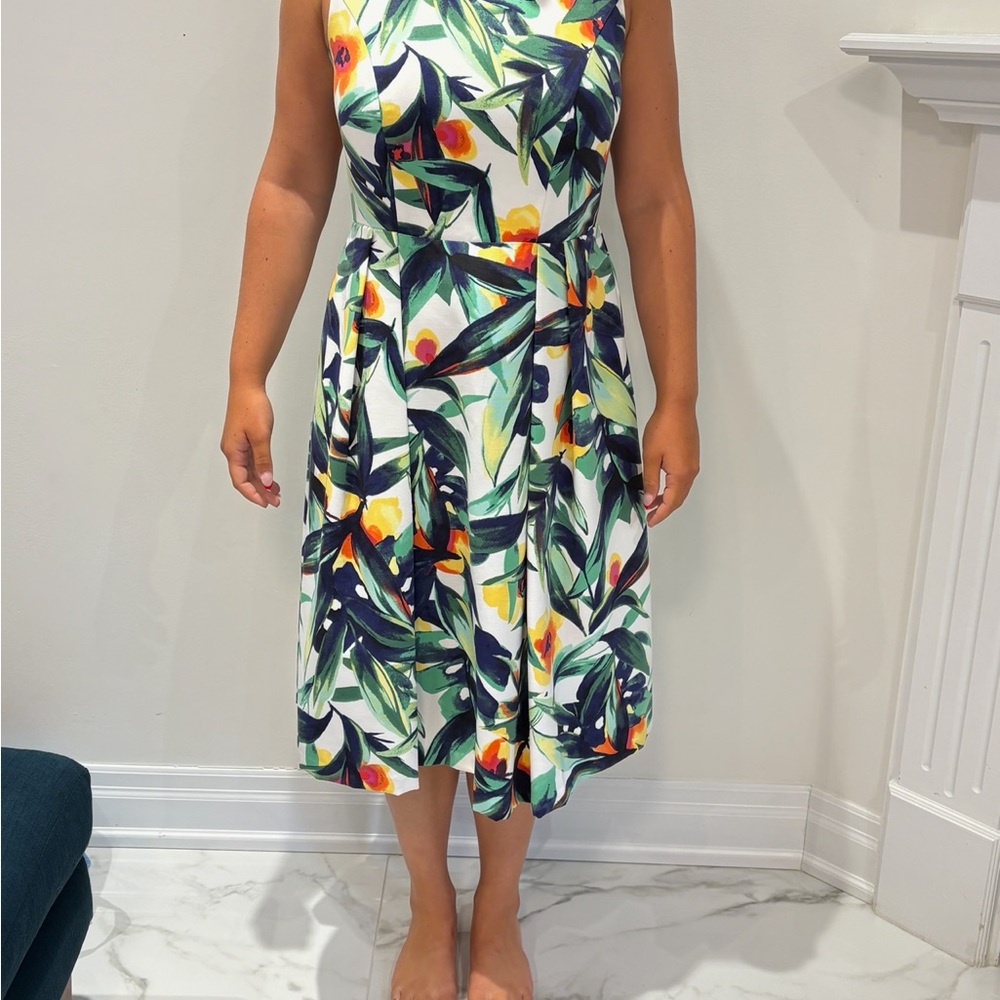 Eva Mendes for New York & Company Blue Green Halter Midi Dress